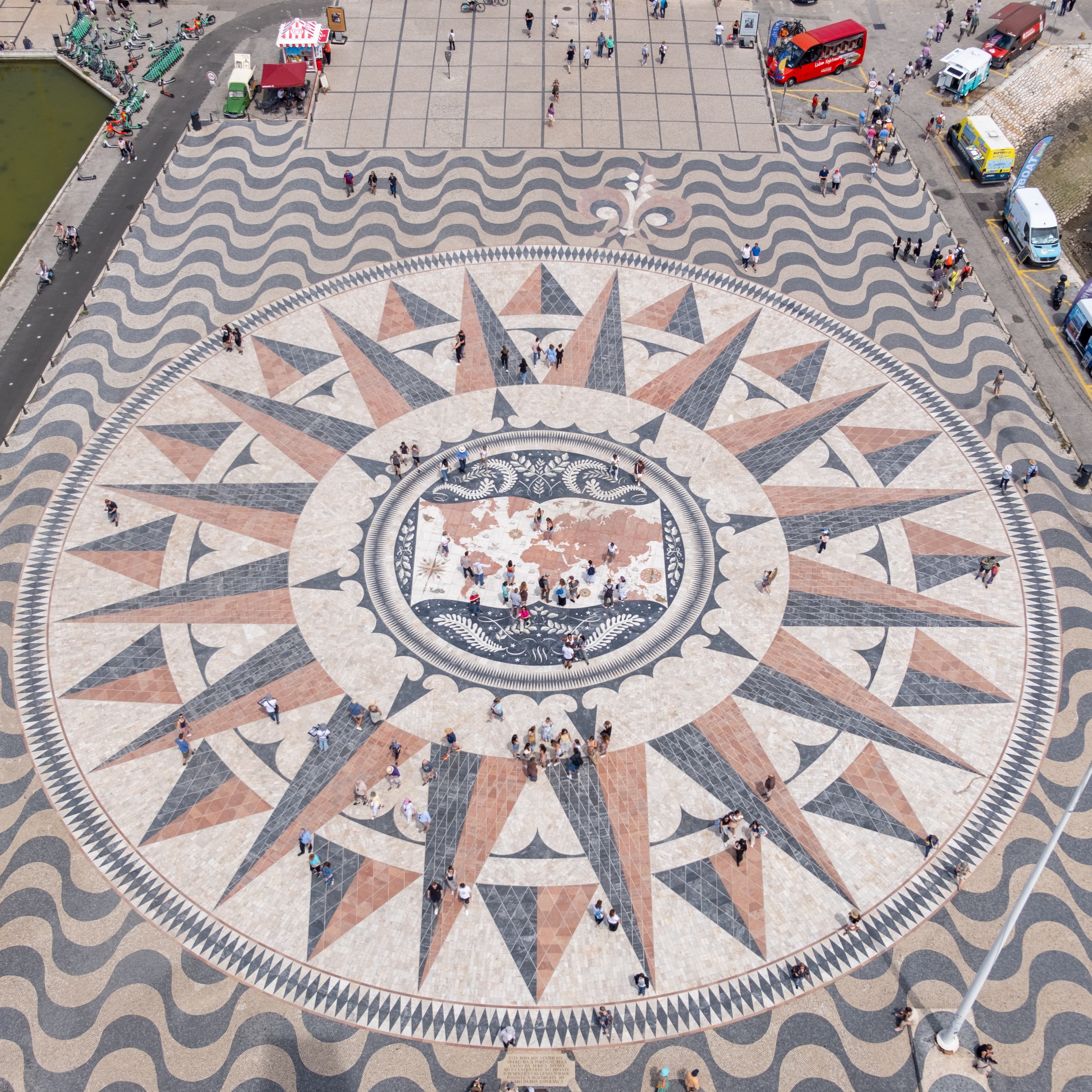 18mm · f/2.8 · 1/3200s · ISO 200
FUJIFILM X-T5 · XF18-55mmF2.8-4 R LM OIS · May 10, 2024
Intricate mosaic compass rose with central world map in Lisbon.
Lisbon, Portugal
© Brandon Cook